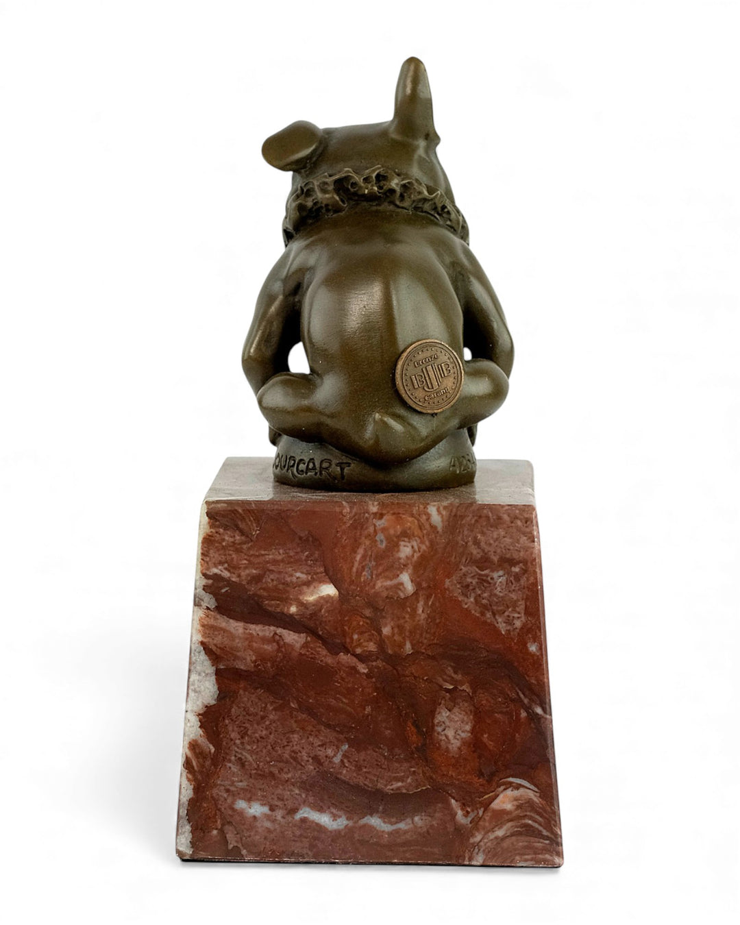 Escultura de bulldog en bronce de estilo Art Déco