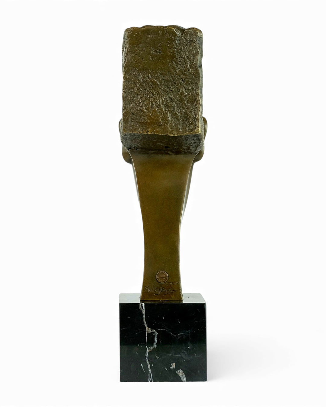 Escultura de bronce «Tête de Jeune Fille à la Frange», inspirada en Modigliani