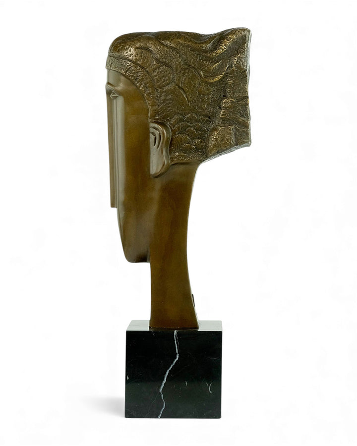 Escultura de bronce «Tête de Jeune Fille à la Frange», inspirada en Modigliani