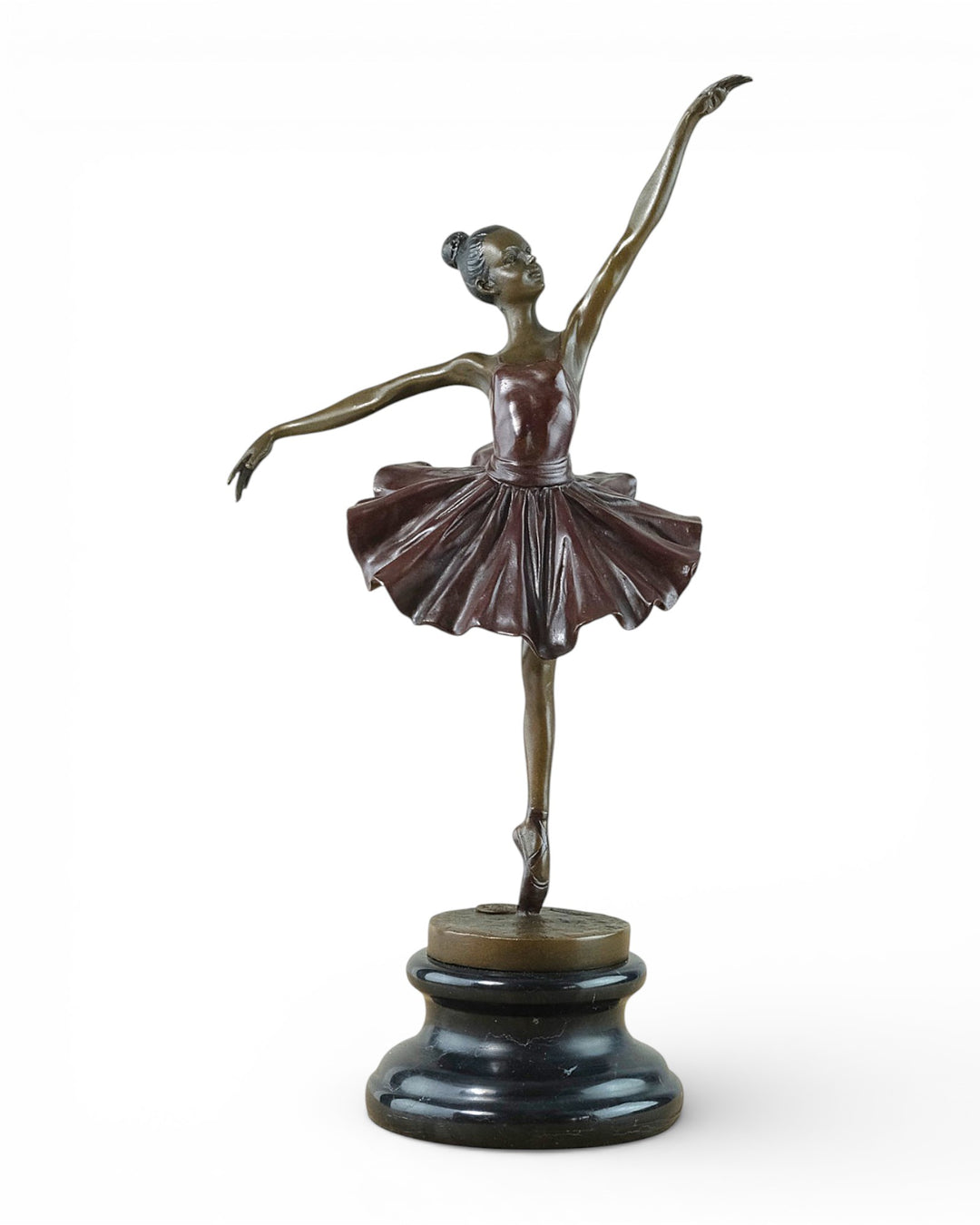 Elegant bronze sculpture of a graceful ballerina