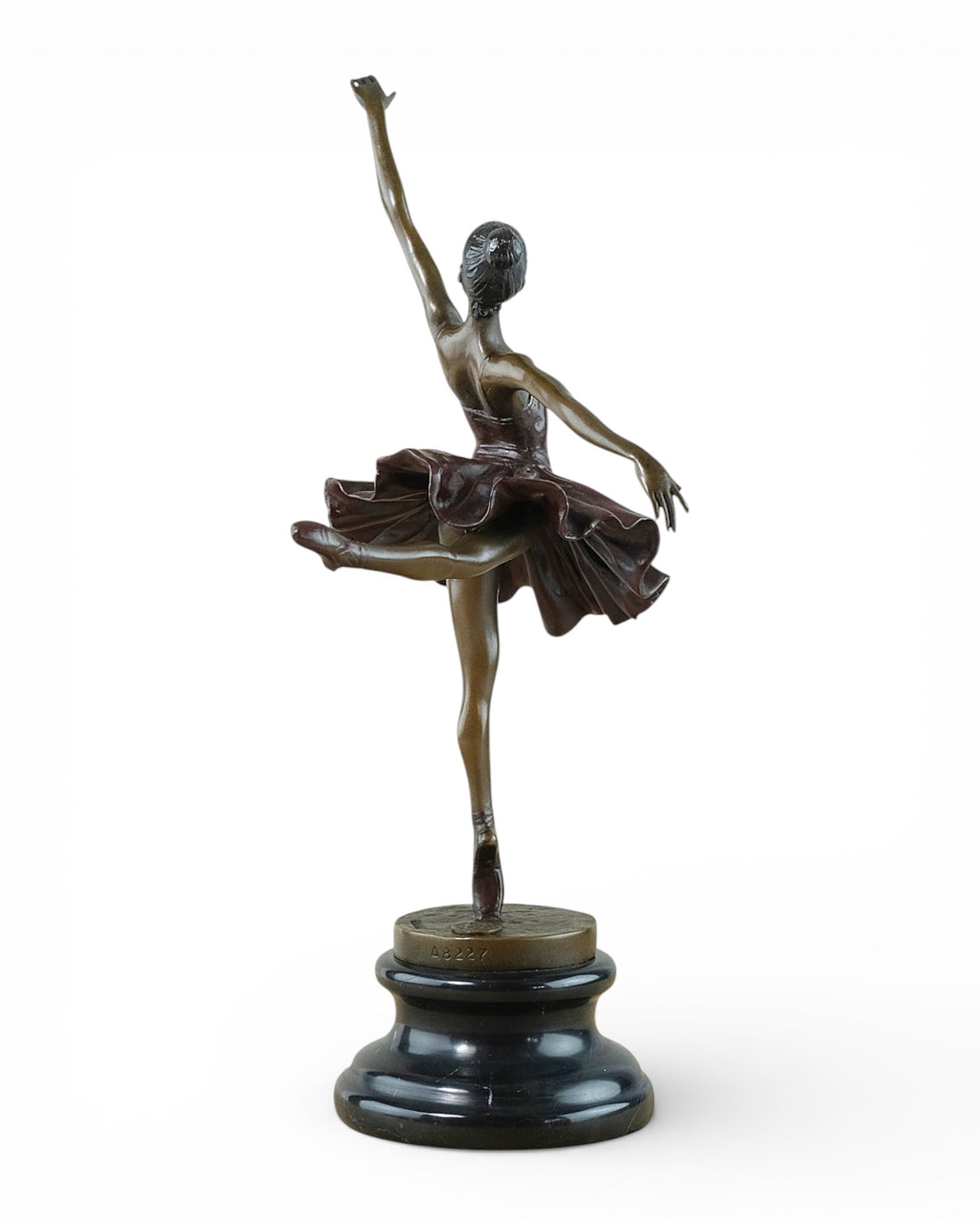 Elegant bronze sculpture of a graceful ballerina