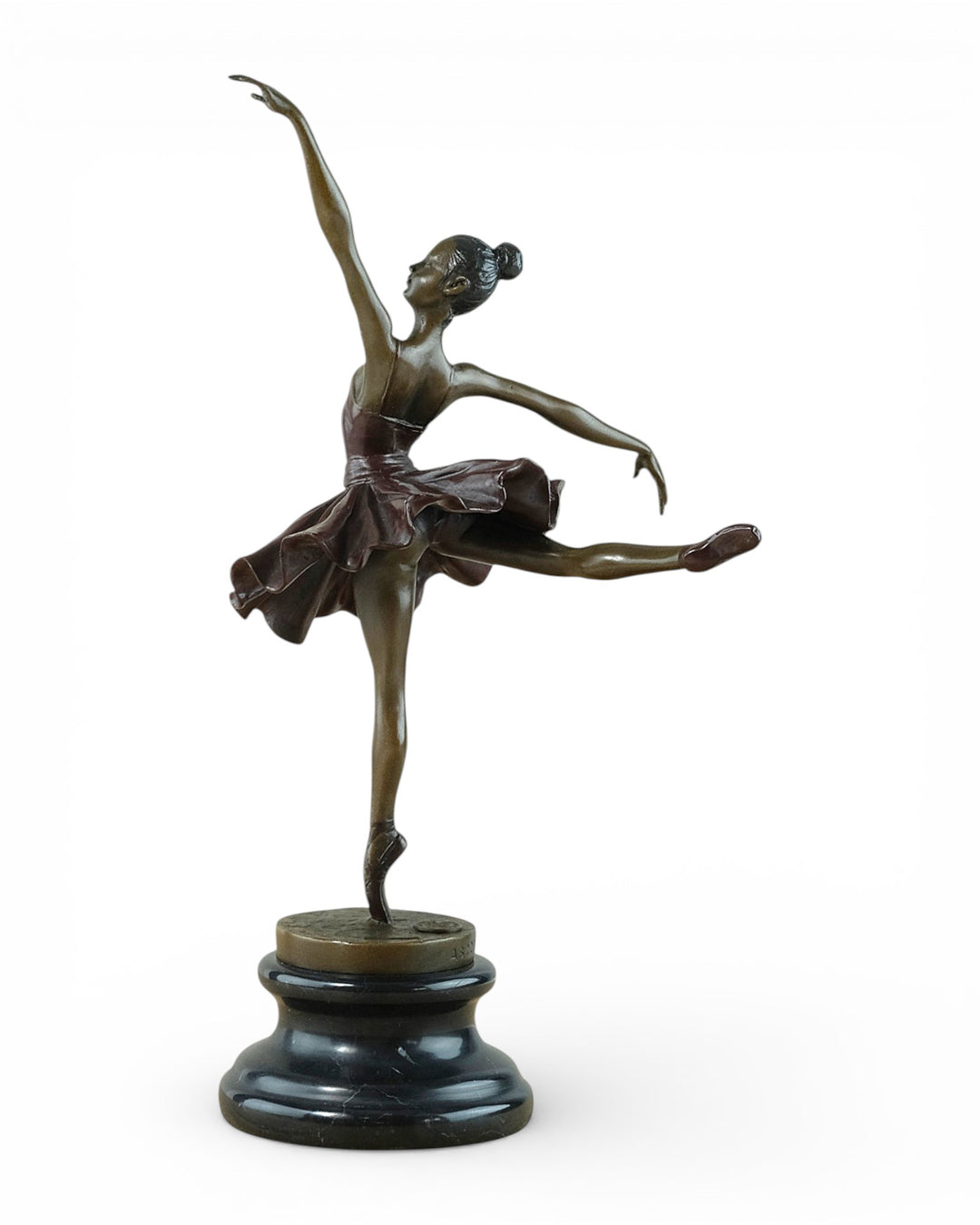Elegant bronze sculpture of a graceful ballerina
