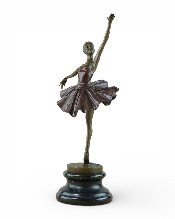Elegant bronze sculpture of a graceful ballerina