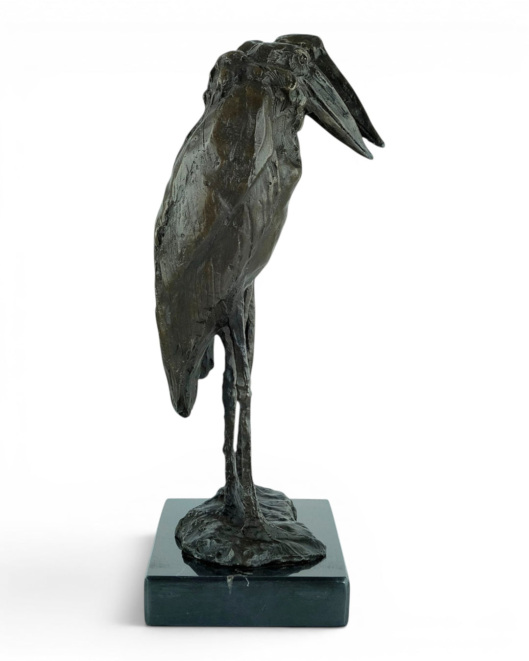 Scultura in bronzo di due marabù secondo Rembrandt Bugatti