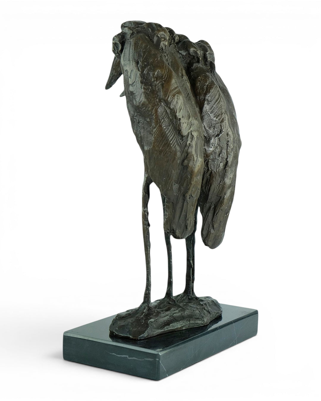 Scultura in bronzo di due marabù secondo Rembrandt Bugatti