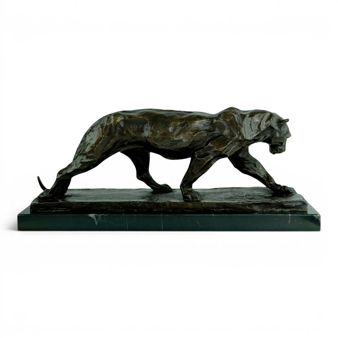 Bronze Panther Sculpture after Antoine-Louis Barye
