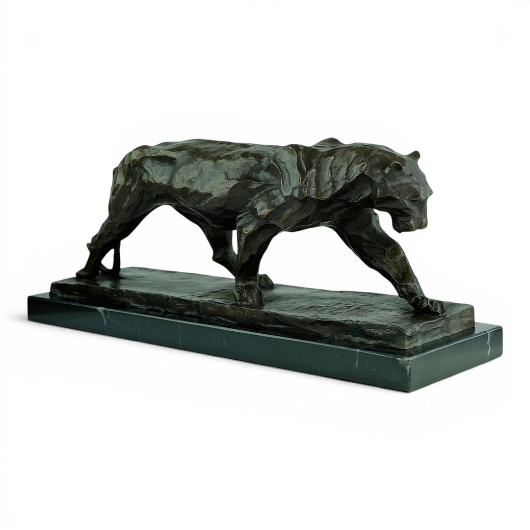 Bronze Panther Sculpture after Antoine-Louis Barye