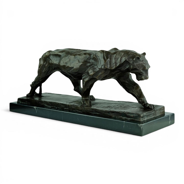 Bronze Panther Sculpture after Antoine-Louis Barye