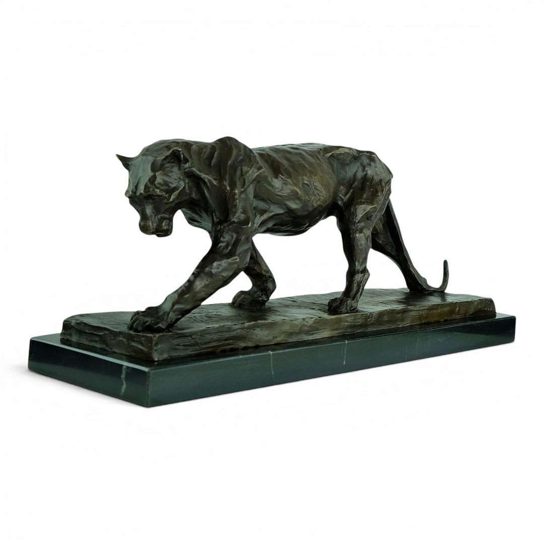 Bronze Panther Sculpture after Antoine-Louis Barye