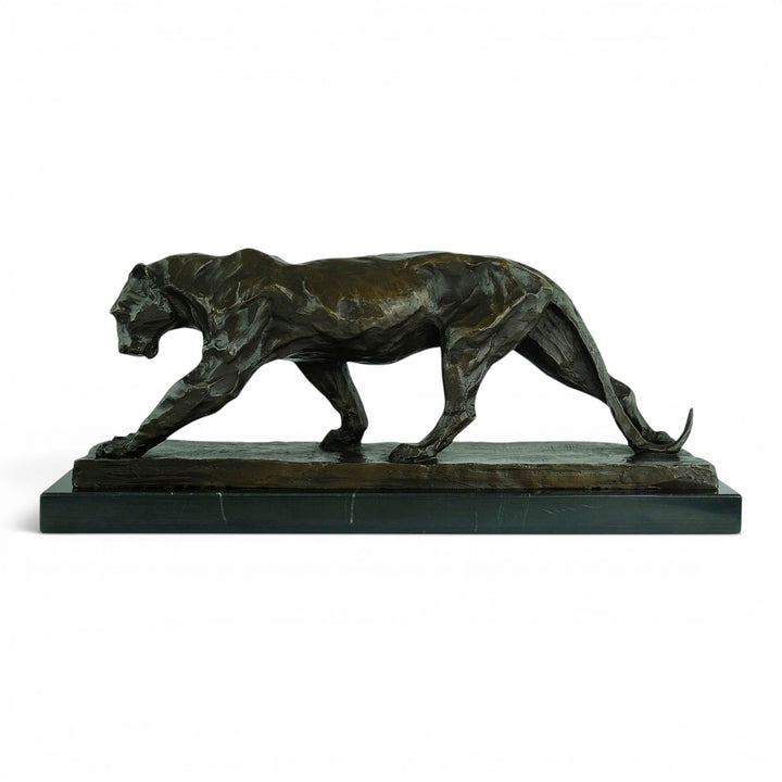 Bronze Panther Sculpture after Antoine-Louis Barye