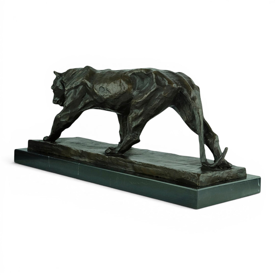 Bronze Panther Sculpture after Antoine-Louis Barye
