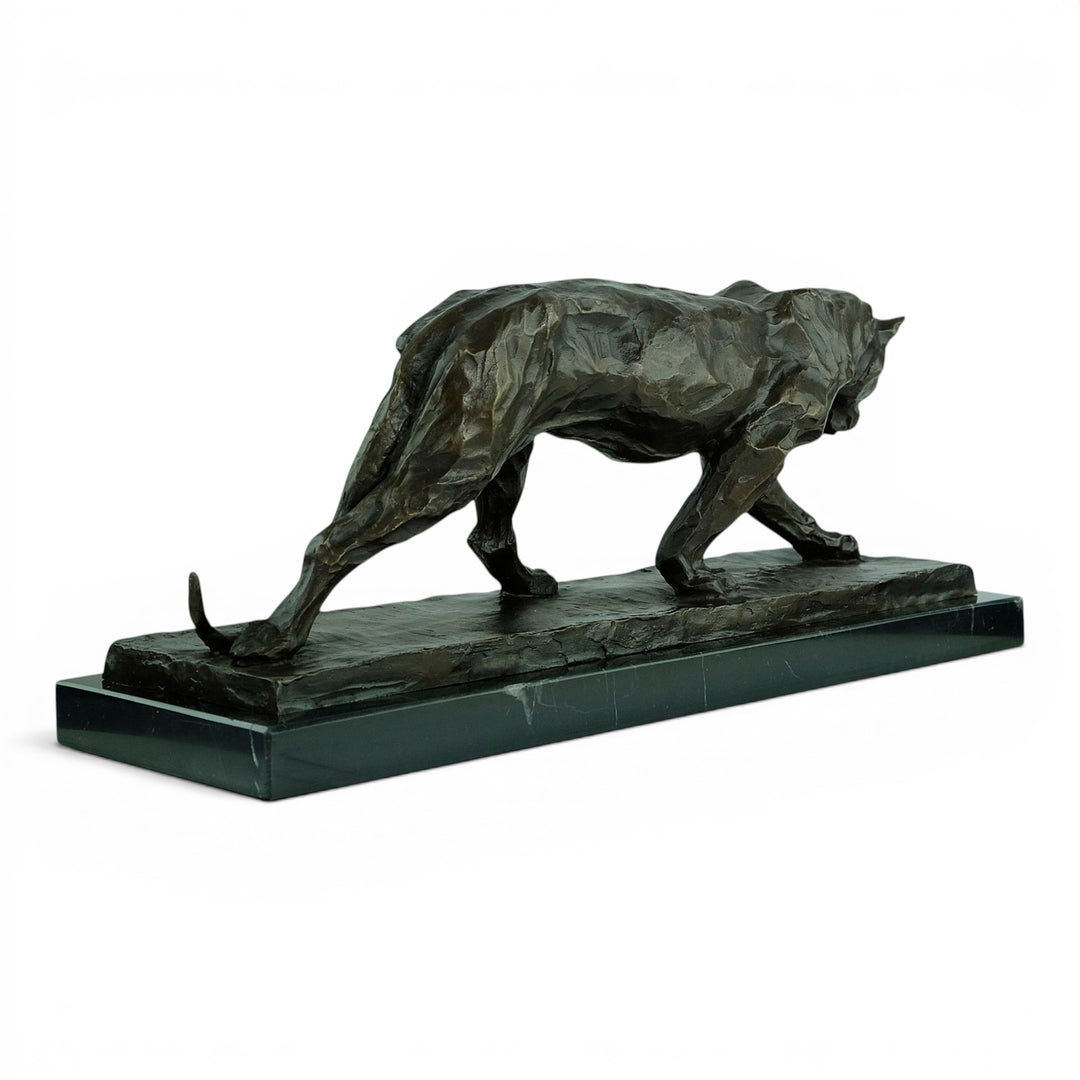 Bronze Panther Sculpture after Antoine-Louis Barye