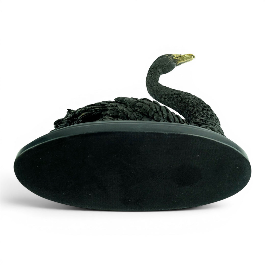 Sculpture en bronze représentant un cygne gracieux