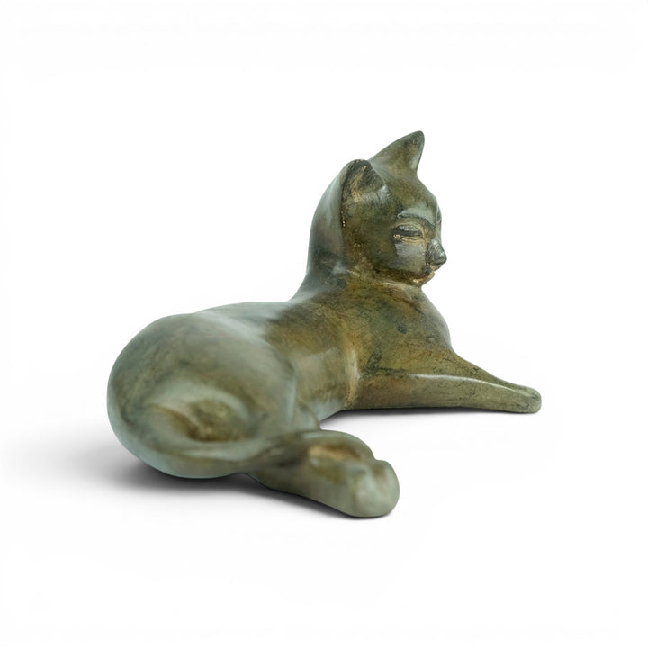 Bronze cat sculpture by Pierre Chenet