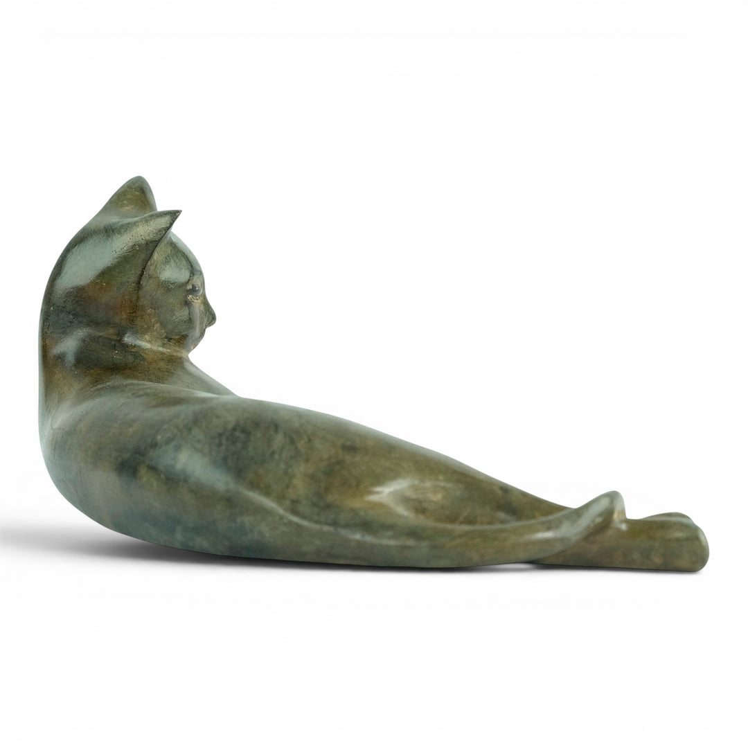 Bronze cat sculpture by Pierre Chenet