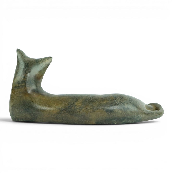Bronze cat sculpture by Pierre Chenet