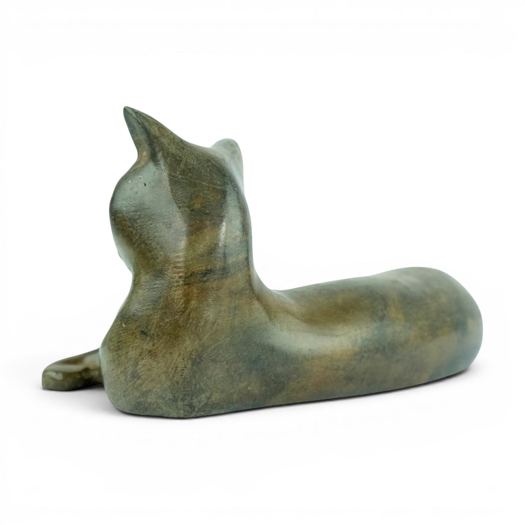 Bronze cat sculpture by Pierre Chenet