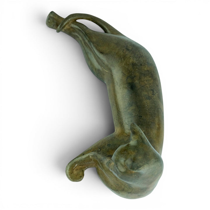 Bronze cat sculpture by Pierre Chenet