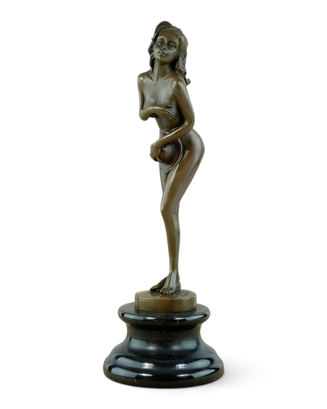 Bronze Sculpture of a Female Nude with Hat