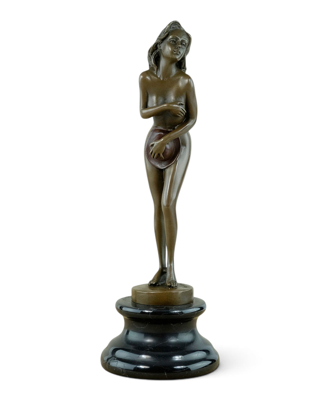 Bronze Sculpture of a Female Nude with Hat