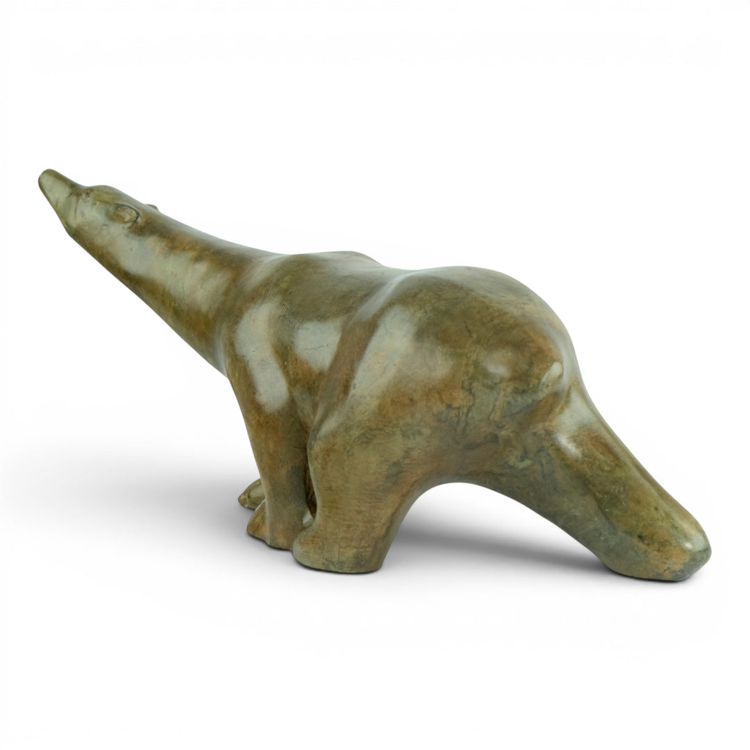 Bronze sculpture of a polar bear sculpture by the Pierre Chenet foundry