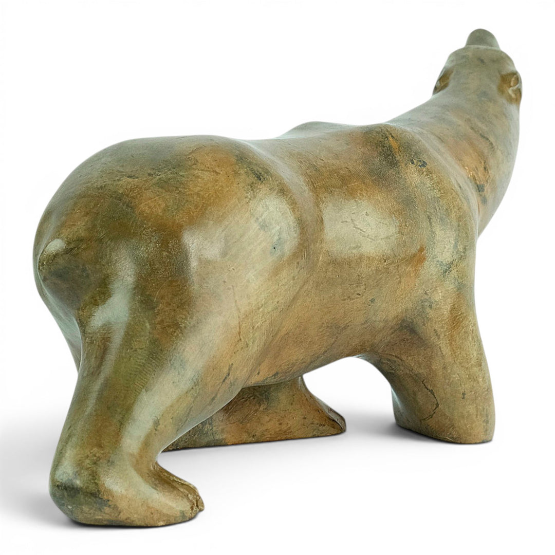 Bronze sculpture of a polar bear sculpture by the Pierre Chenet foundry