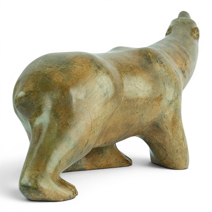 Bronze sculpture of a polar bear sculpture by the Pierre Chenet foundry