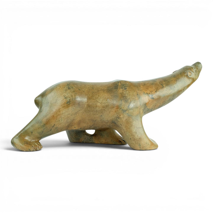Bronze sculpture of a polar bear sculpture by the Pierre Chenet foundry