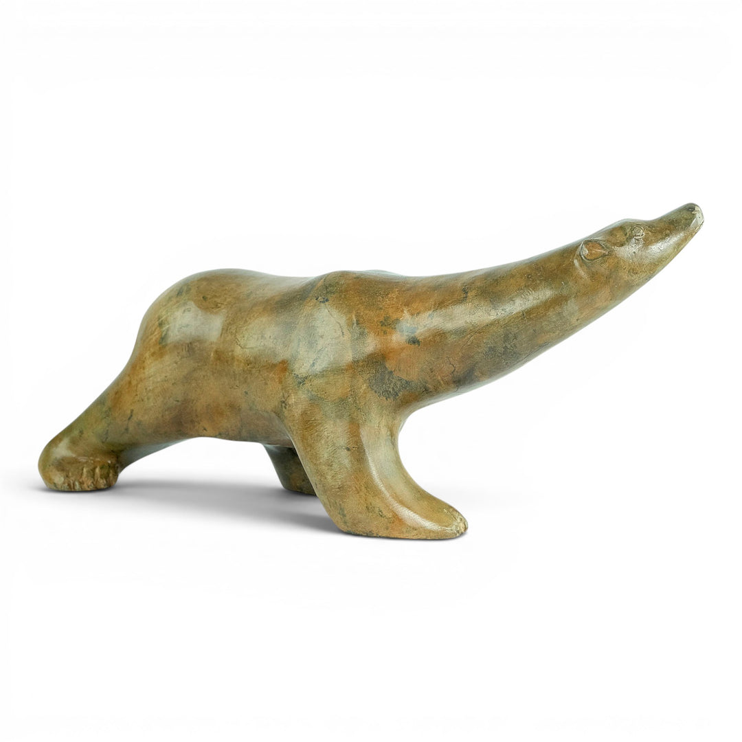 Bronze sculpture of a polar bear sculpture by the Pierre Chenet foundry