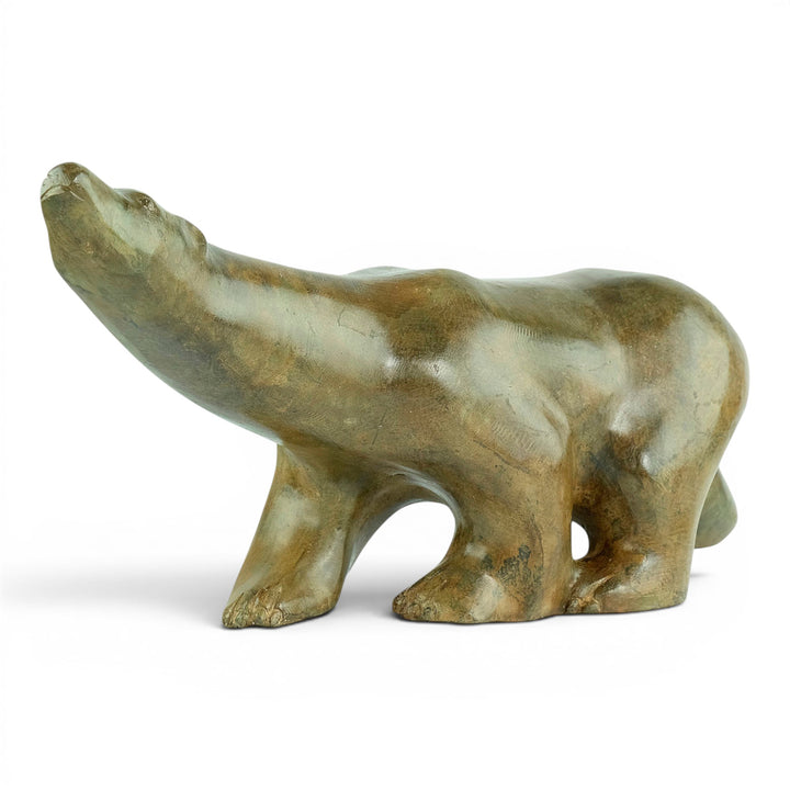 Bronze sculpture of a polar bear sculpture by the Pierre Chenet foundry