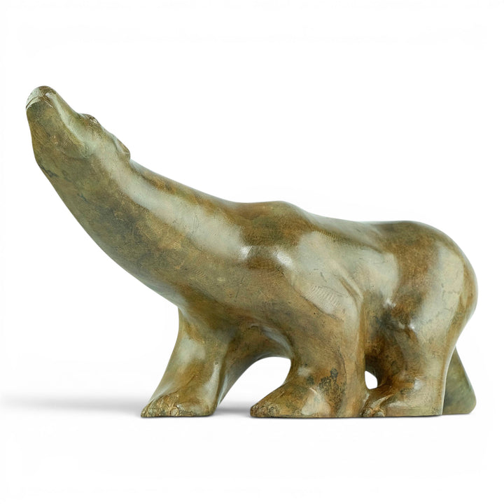 Bronze sculpture of a polar bear sculpture by the Pierre Chenet foundry