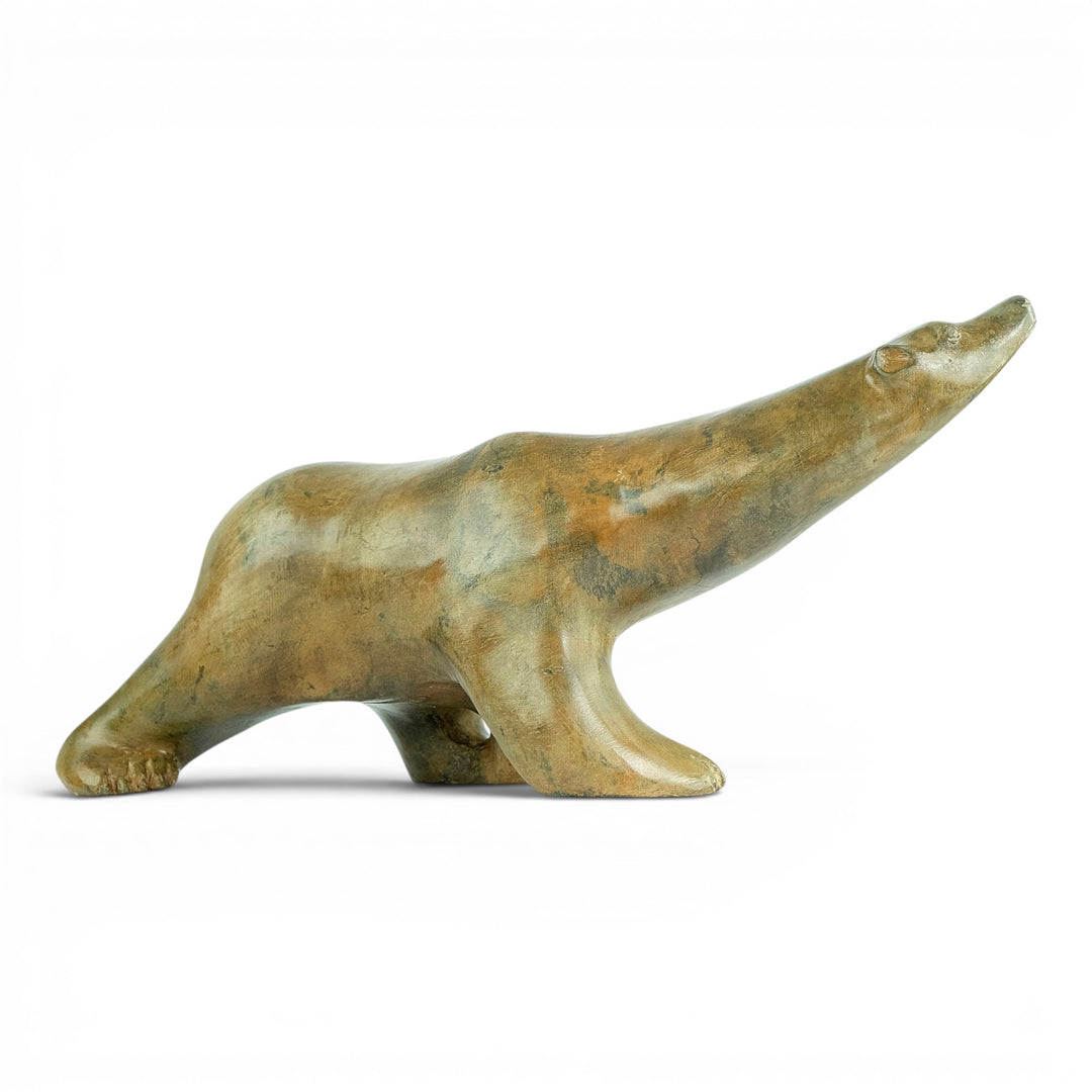 Bronze sculpture of a polar bear sculpture by the Pierre Chenet foundry