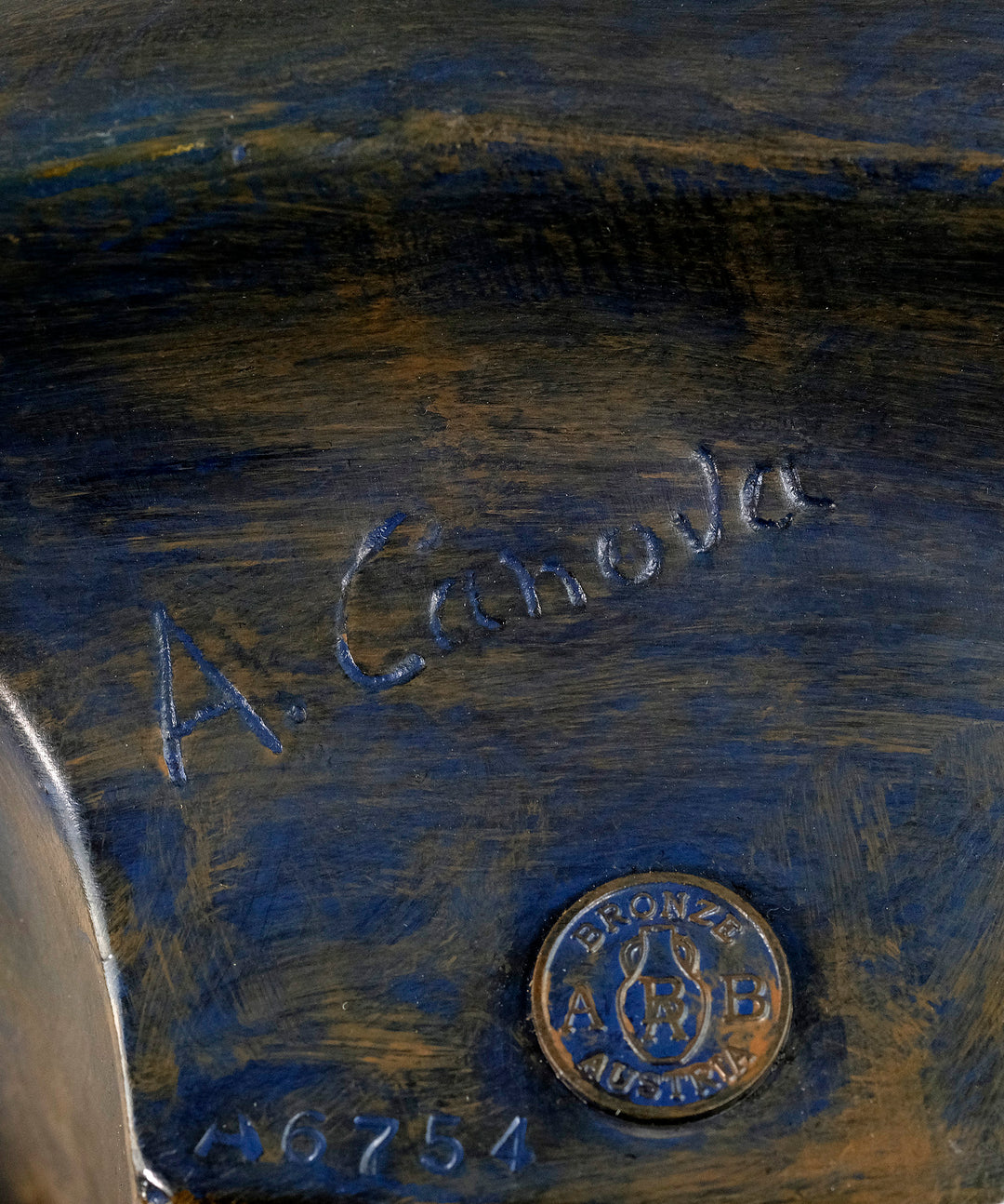 Bronze bust of Napoleon Bonaparte (hand-painted)