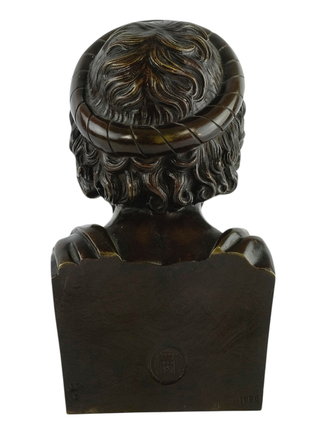 Antiek bronzen beeld van de God van de geneeskunde Asclepius