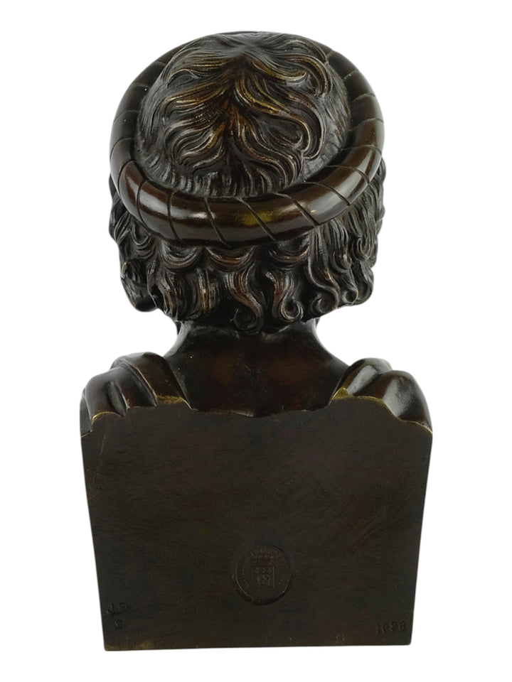 Antiek bronzen beeld van de God van de geneeskunde Asclepius