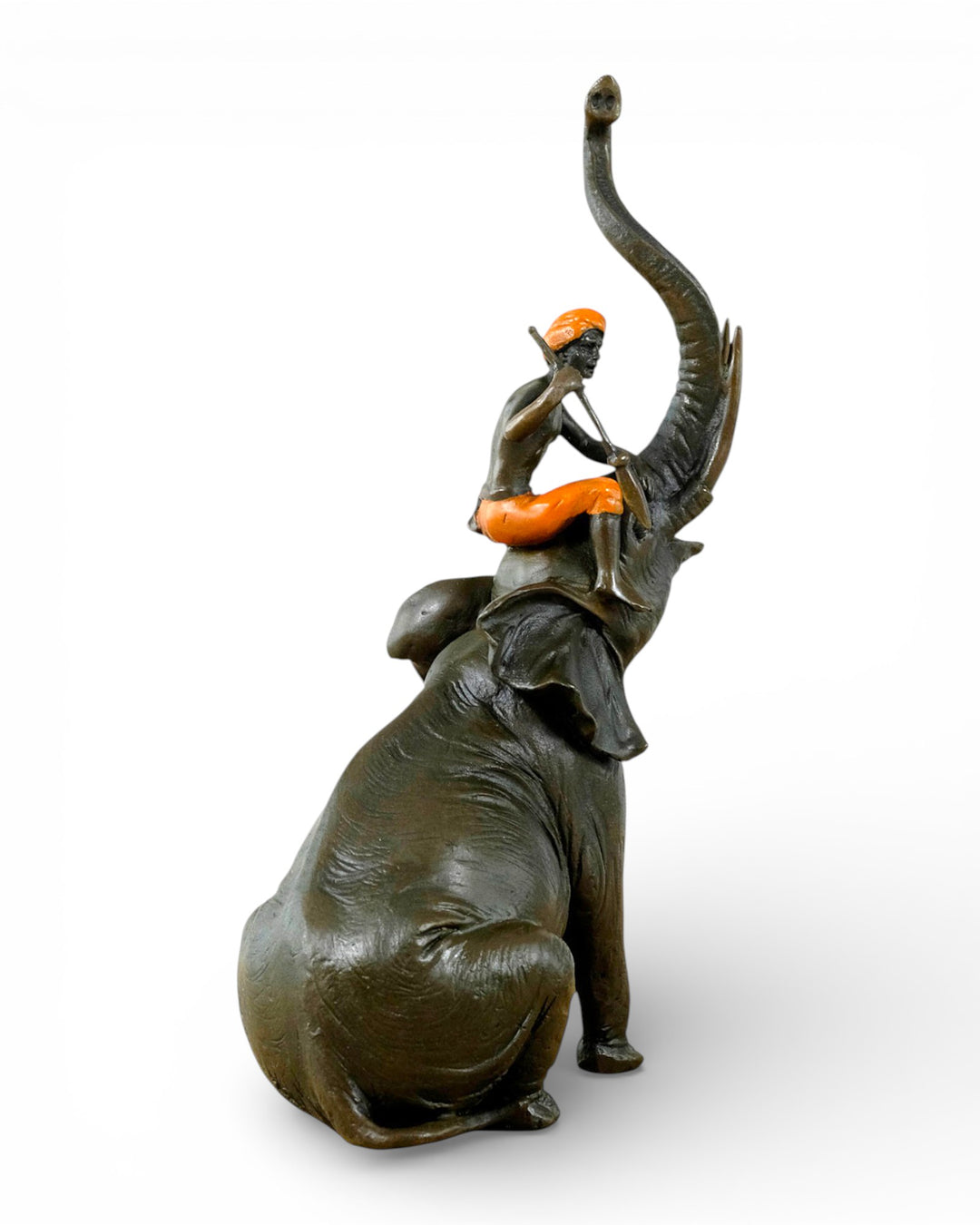 Vienna bronze sculpture of a hunter on an elephant