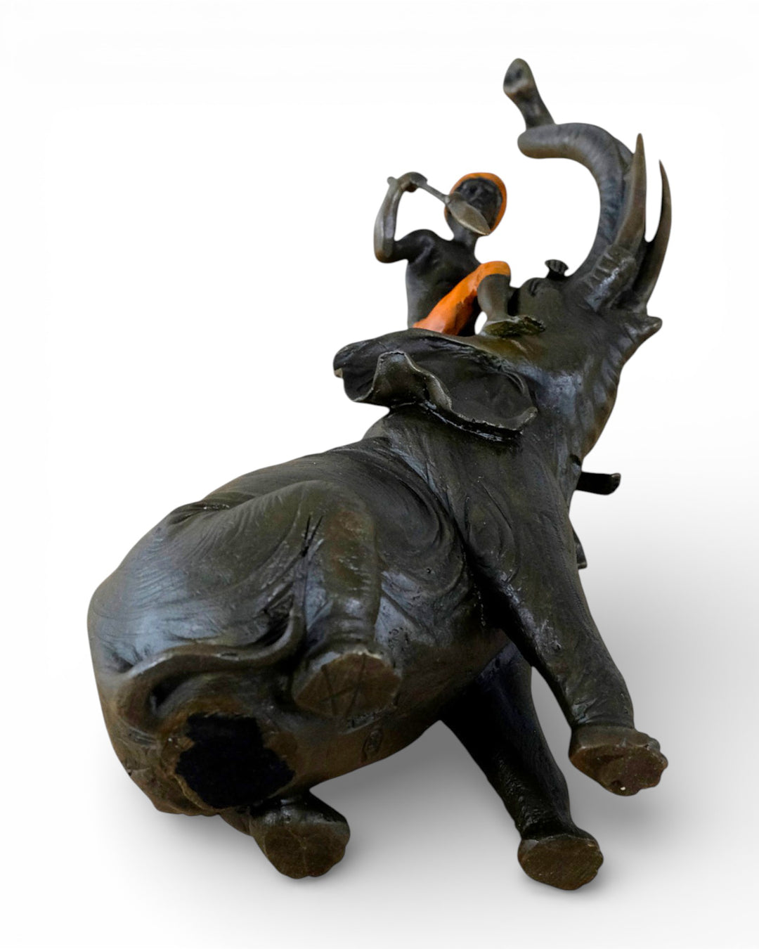 Vienna bronze sculpture of a hunter on an elephant