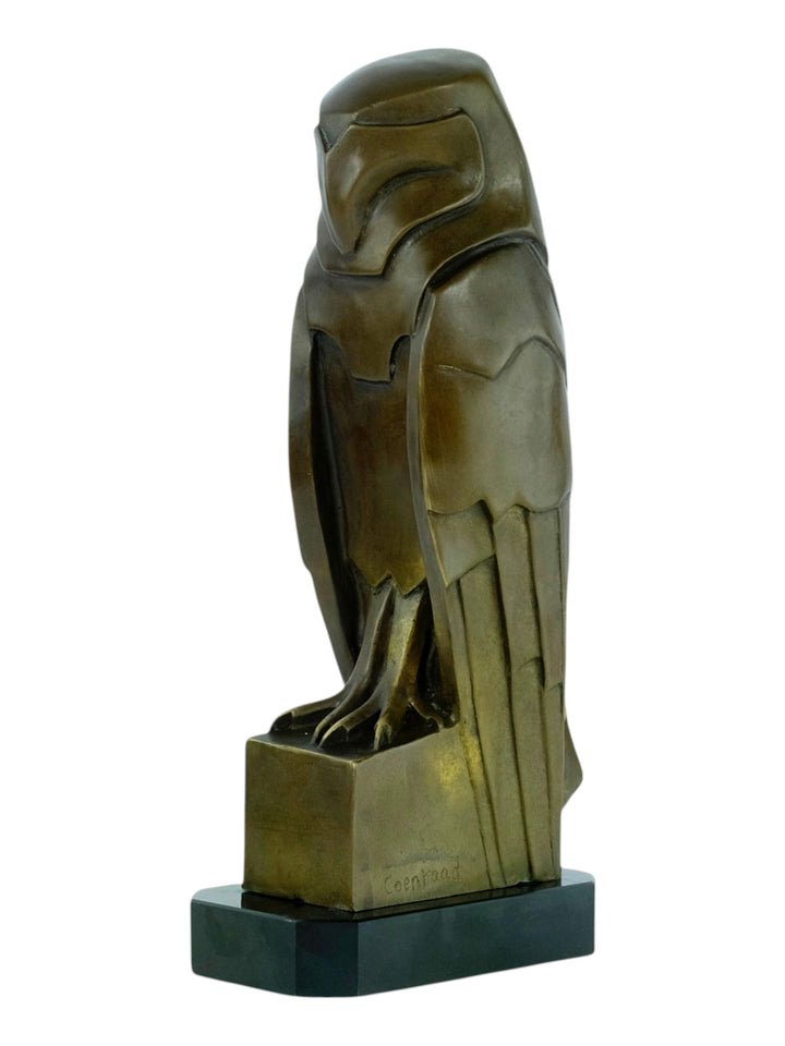 Bronzen beeld van uil in Art Deco stijl - naar Johan Coenraad Altorf