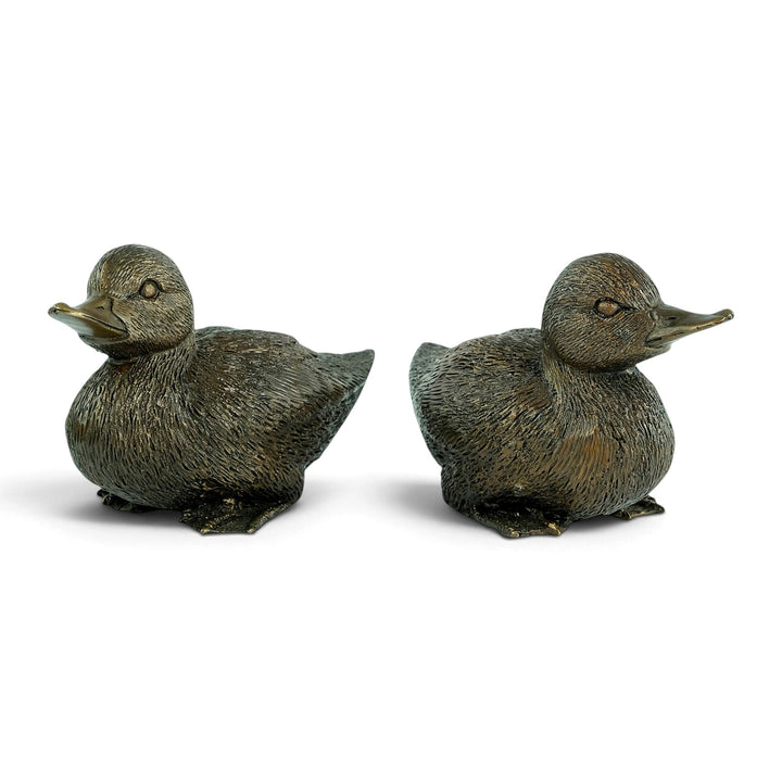 Paar bronzen beelden van eendjes