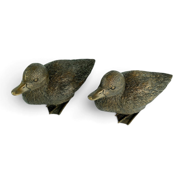 Paar bronzen beelden van eendjes