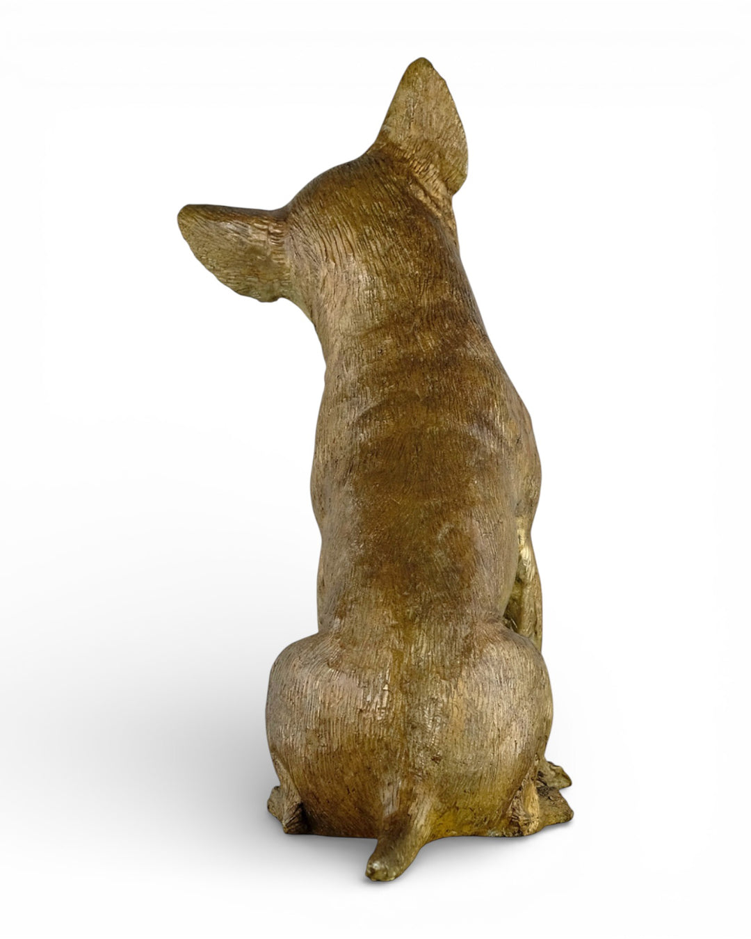 Lifesize bronze Chihuahua sculpture (hand-painted)
