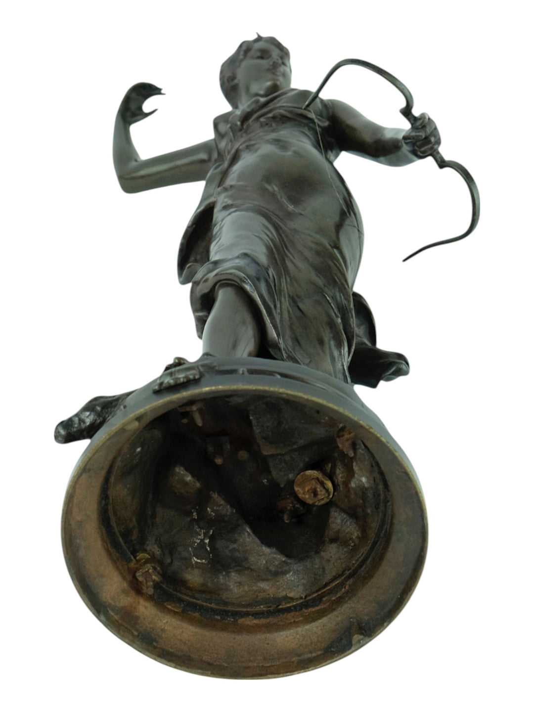Antiek bronzen beeld van Diane de jageres door Alexandre Levasseur