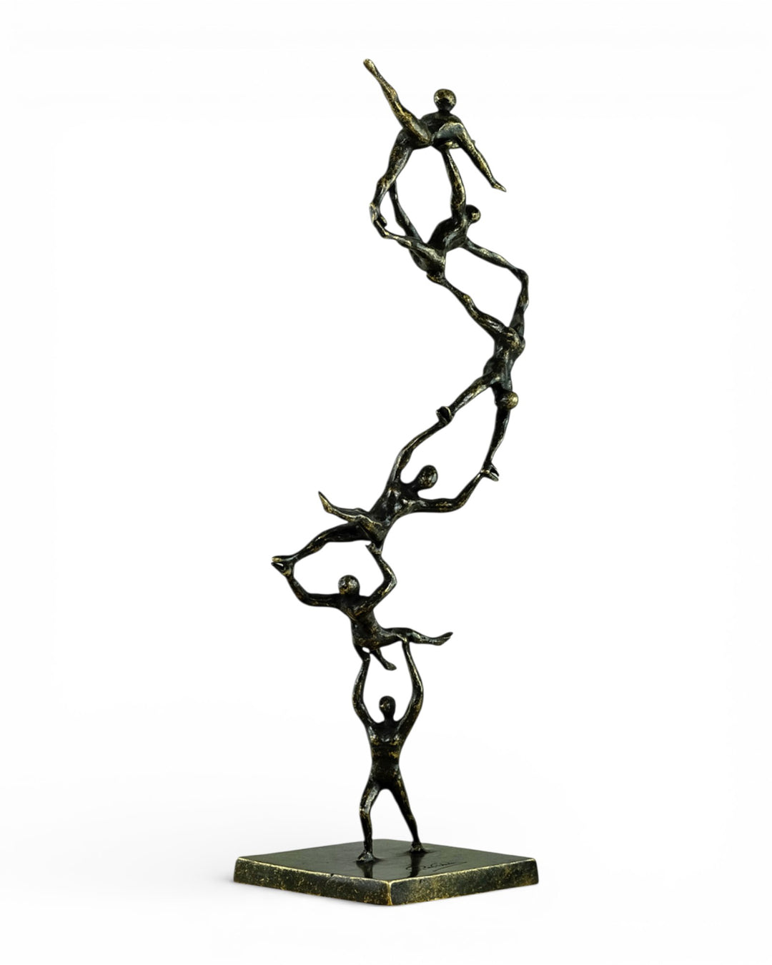 Bronzen sculptuur “Samen naar de top” van Ben Wouters 