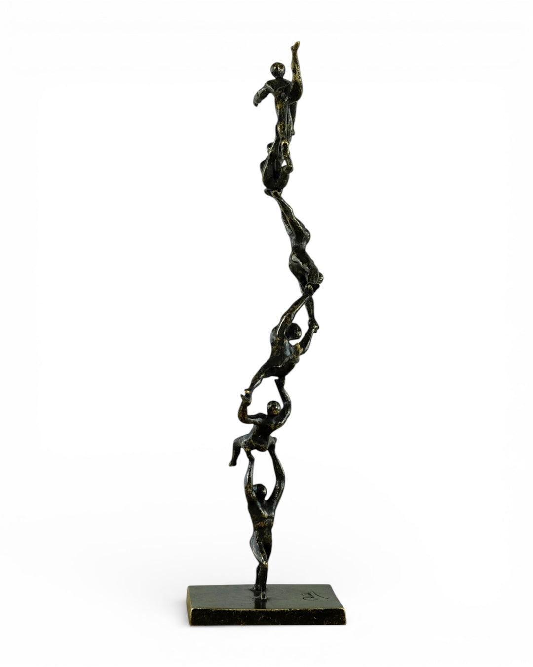 Bronzen sculptuur “Samen naar de top” van Ben Wouters 