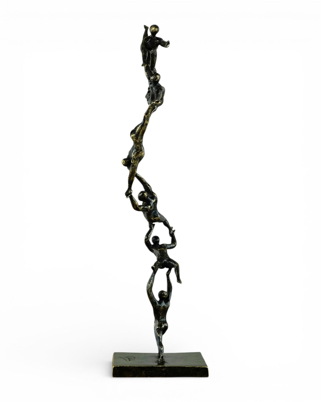 Bronzen sculptuur “Samen naar de top” van Ben Wouters 