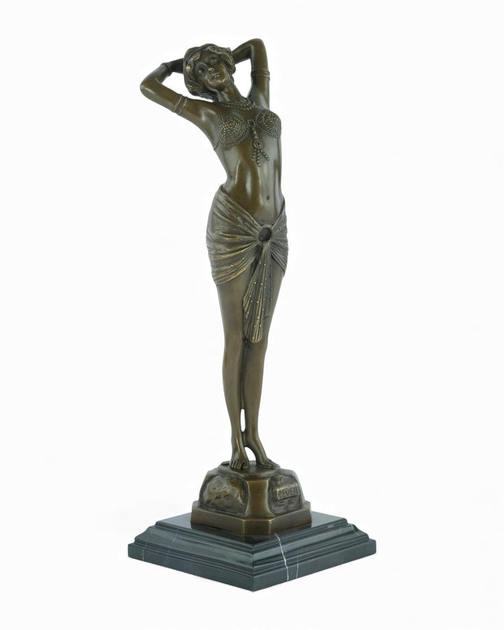 Bronzen sculptuur getiteld 'Reveil' naar Paul Philippe