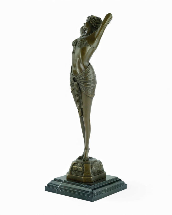 Bronzen sculptuur getiteld 'Reveil' naar Paul Philippe