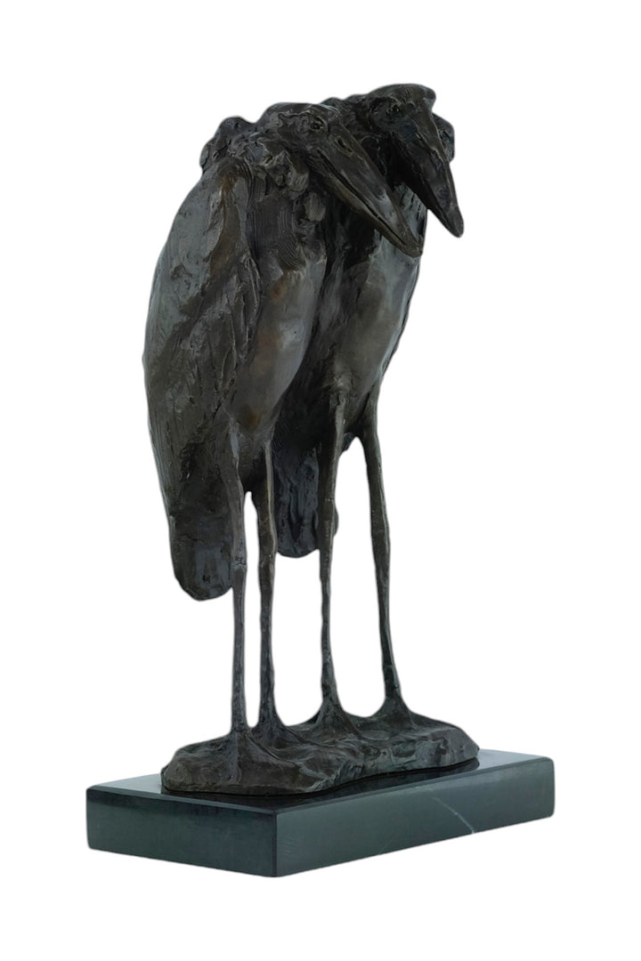 Bronze sculpture of a marabou couple after Rembrandt Bugatti