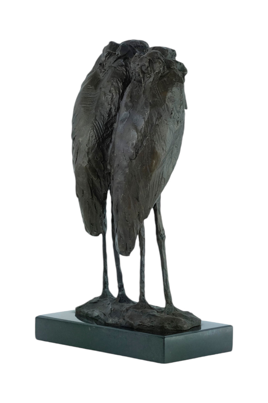 Bronze sculpture of a marabou couple after Rembrandt Bugatti