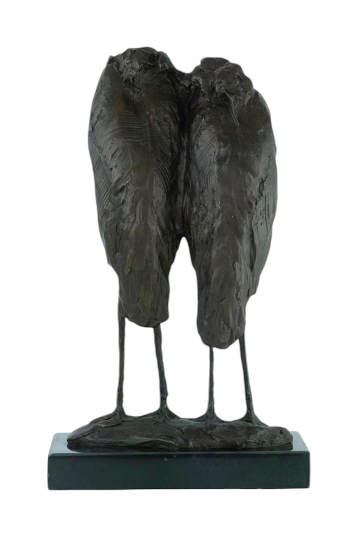 Bronze sculpture of a marabou couple after Rembrandt Bugatti